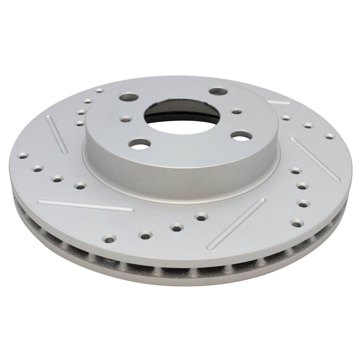 Performance Drilled Slotted Coated Brake Rotor & Ceramic Pad Front Set