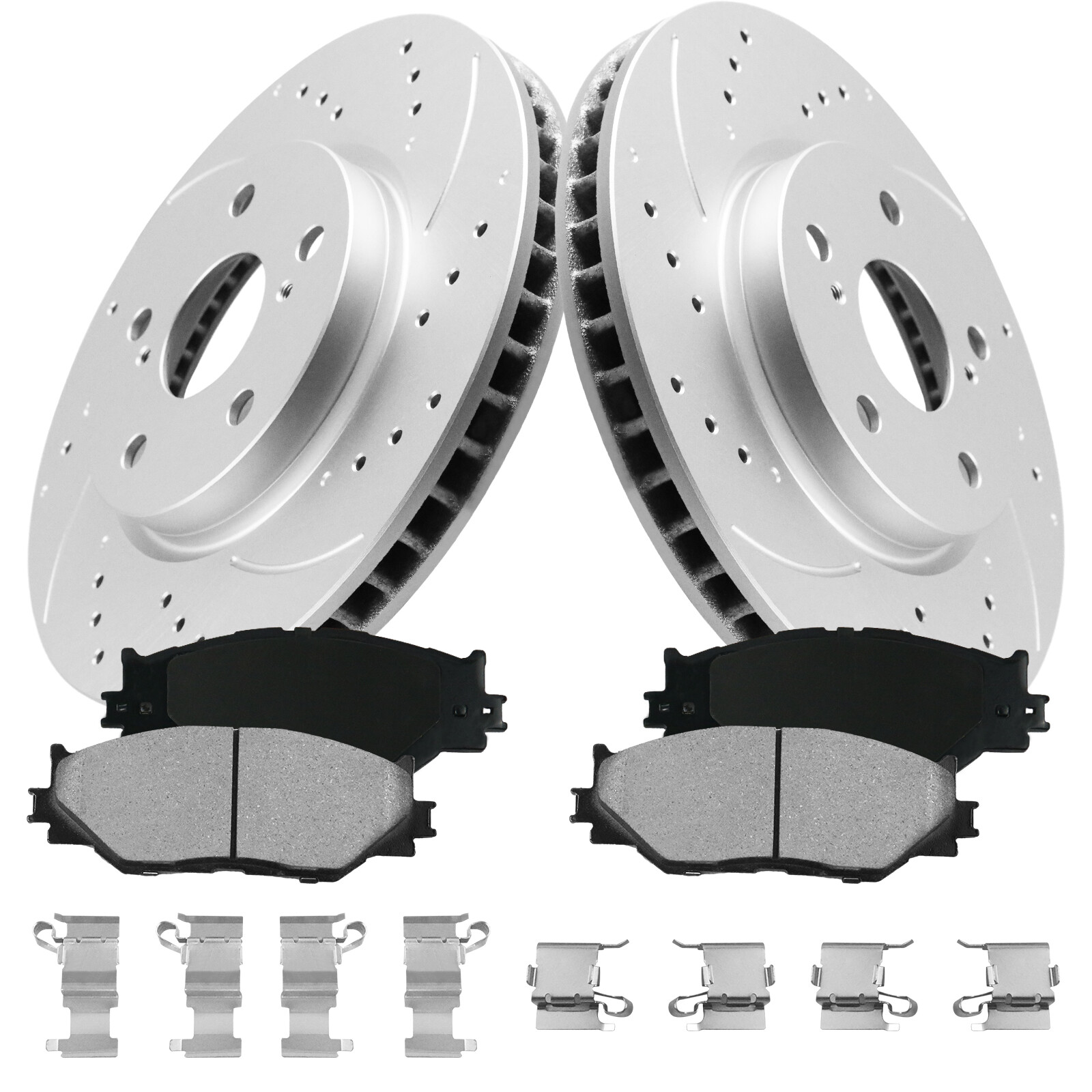 Front Brake Drilled Rotors and Pads Kit For Lexus IS250 2006 2007 2008 2014 2015