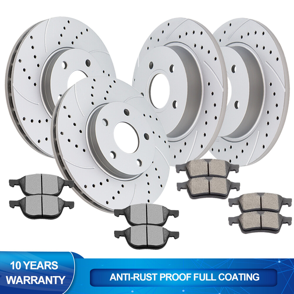 For 2012-2018 Ford Focus Front Rear Brakes Discs Rotors Brake Ceramic Pads Kits