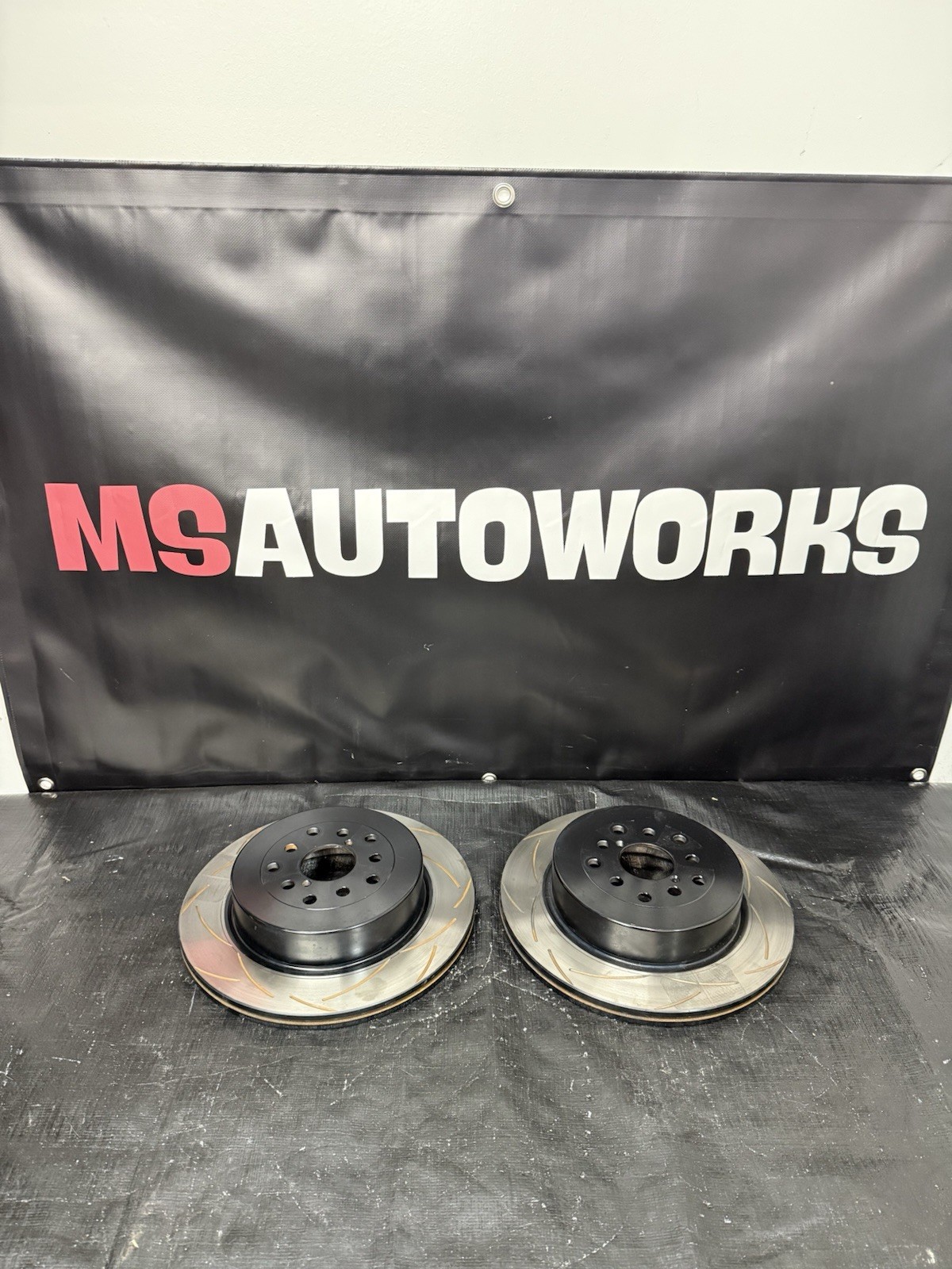 2005-2007 Subaru WRX STi DBA Rear Slotted Brake Rotors Set 5×114.3