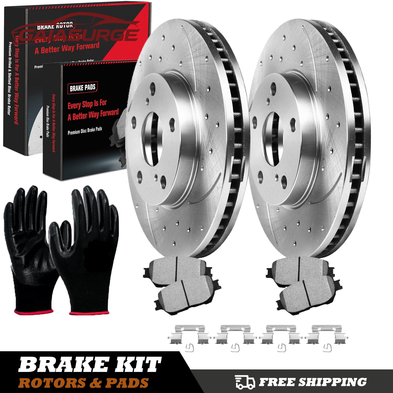 10.8in Front Disc Rotors Brakes Pads For 2002 2003 2004 2005 2006 Toyota Camry