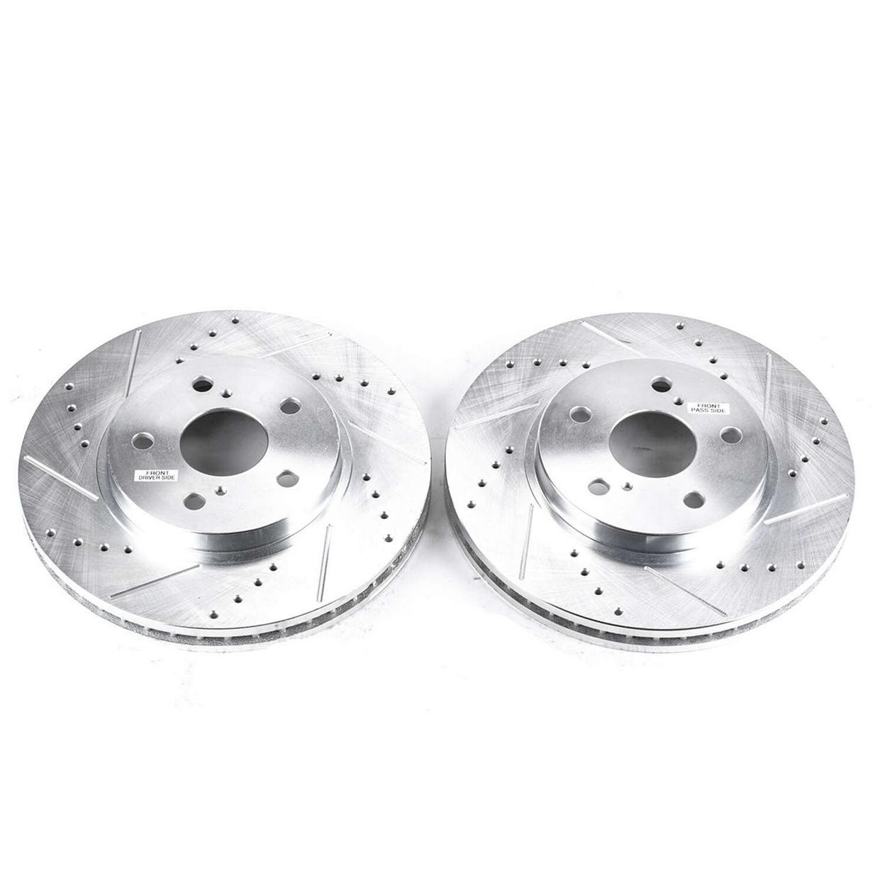 PowerStop Disc Brake Rotor Set – Fits Lexus IS250 2006-2015, Toyota Avalon 2005-