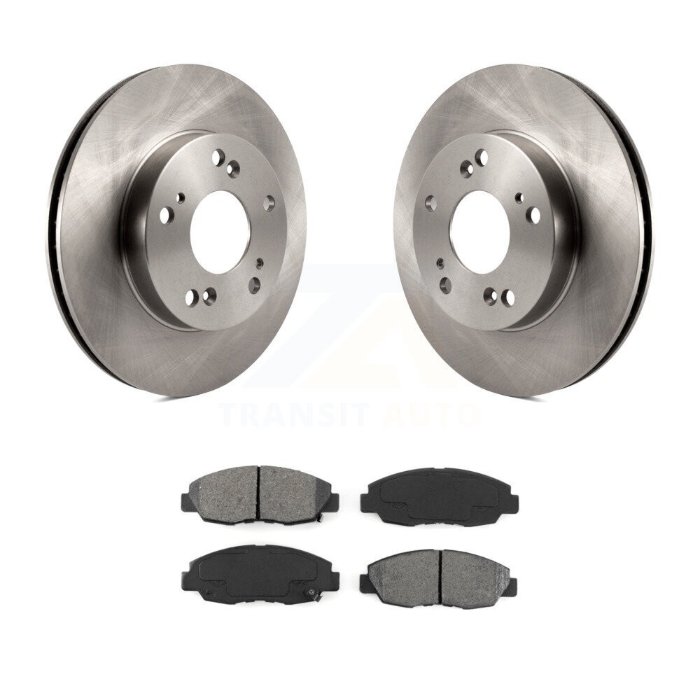 Disc Brake Rotors And Semi-Metallic Pads Front Kit For Honda Civic