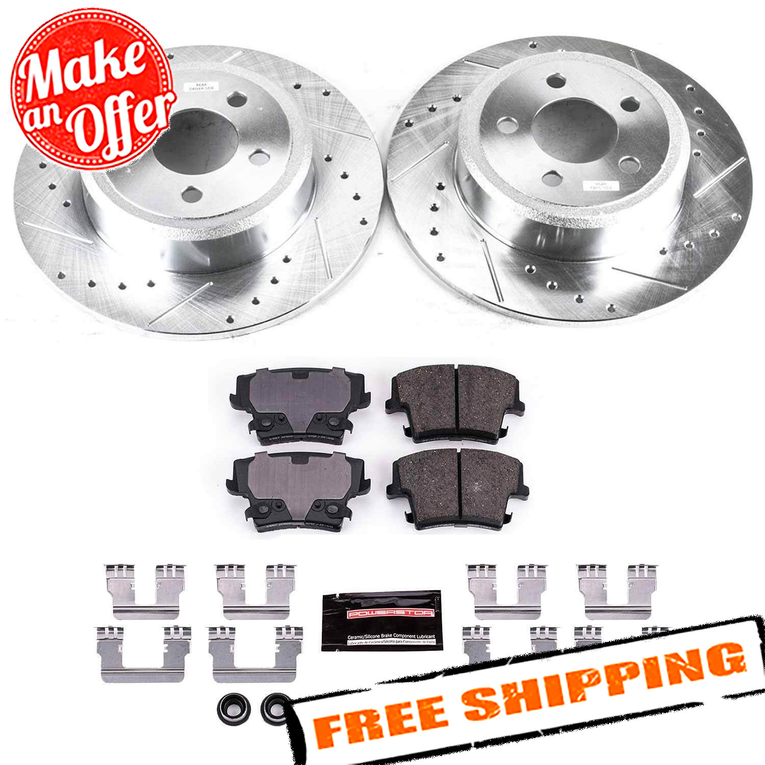 Power Stop K1719 1-Click Z23 Evolution Sport Brake Kit for 06-19 Dodge Charger