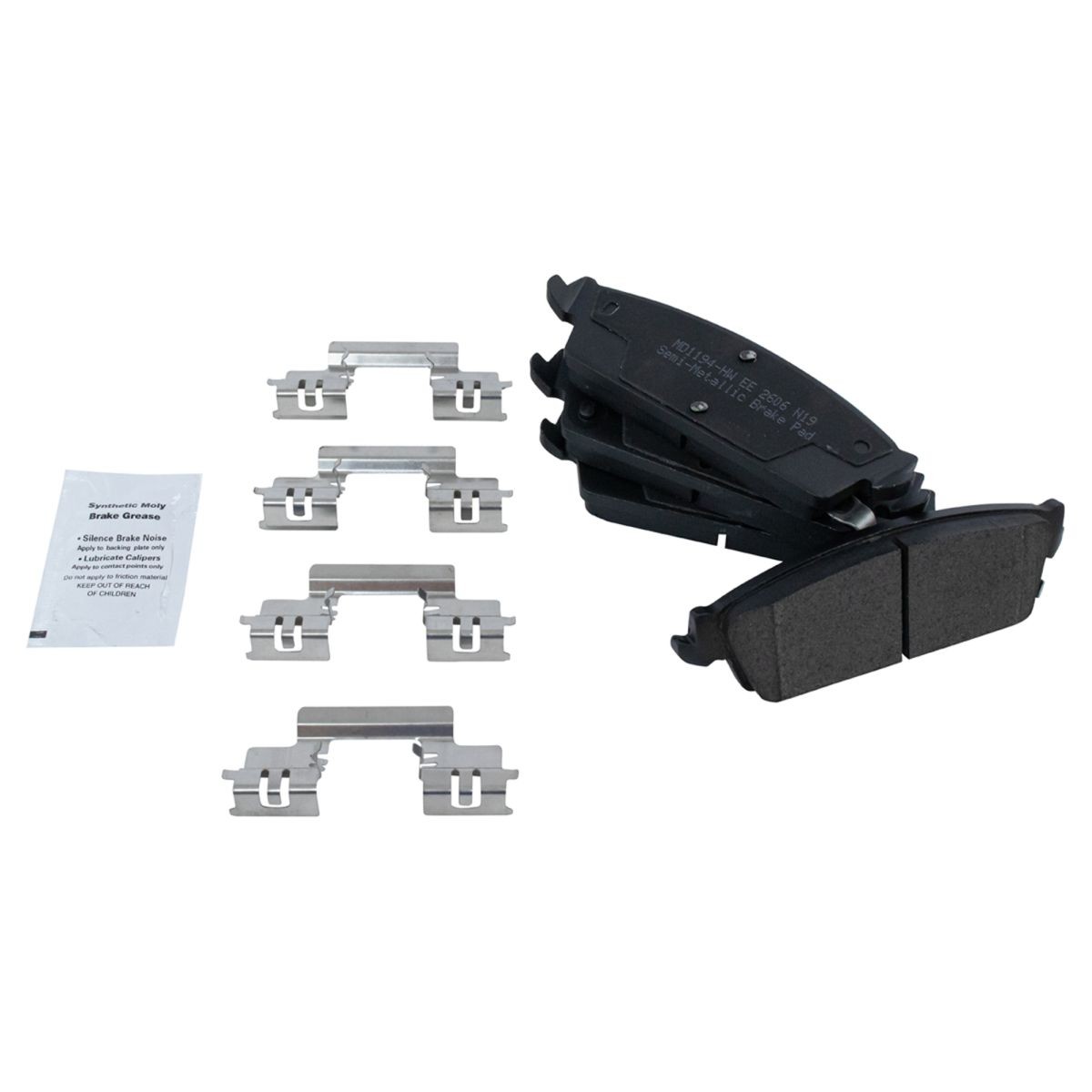 TRQ Rear Performance Brake Rotor, Metallic Pad & Caliper Kit for Chevy Truck SUV