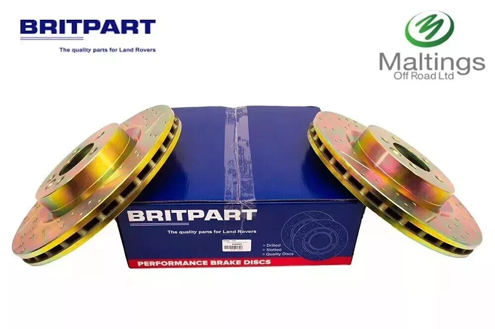 DRILLED + GROOVED FRONT BRAKE DISCS LR016176 380MM TO FIT RANGE ROVER L405 -2016