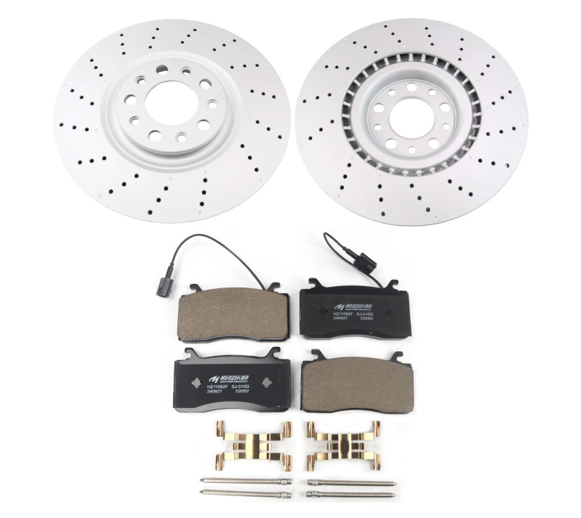 For 2017 -2022 Alfa Romeo Giulia 2.0L Front Brake Pads &Drilled Rotors US stock