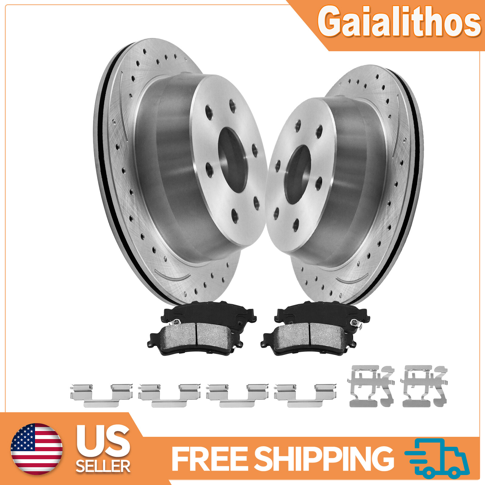 Rear Brake Rotors & Pads for Chevy Silverado 1500 Classic GMC Sierra 1500 Safari