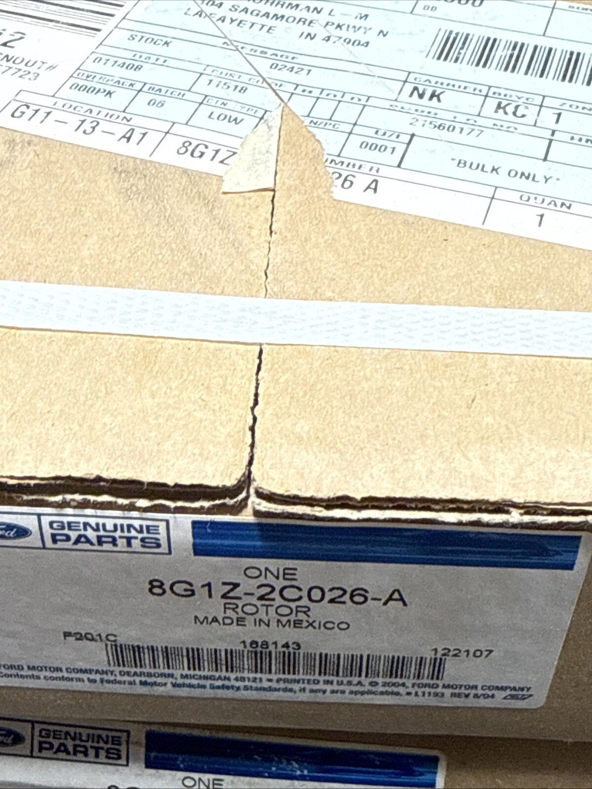 Ford 8G1Z-2C026-A Rotor Assembly Brake 2008 Ford Taurus Mercury Sable 8G1Z2C026A