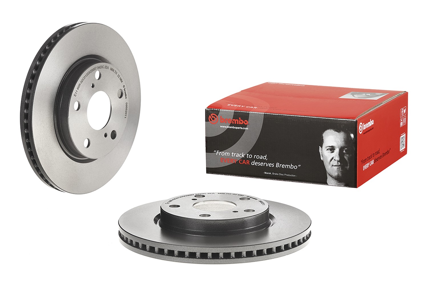 For Toyota Lexus Scion Front Left or Right Brake Disc Rotor Vented Coated Brembo