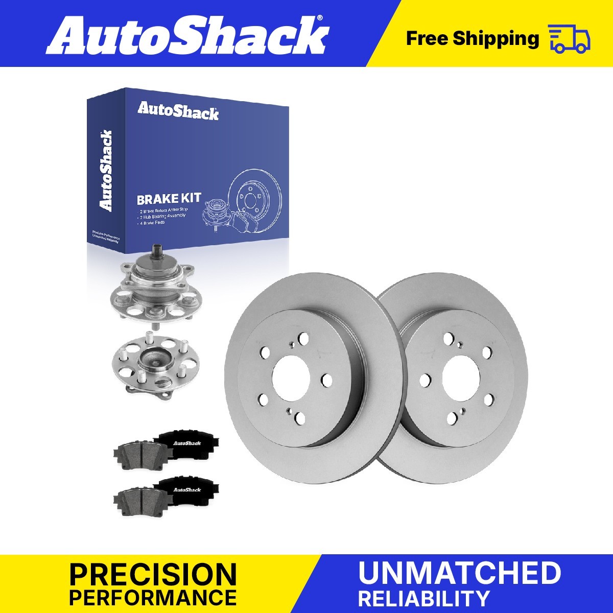 Rear Brake Rotors Premium Ceramic Pads Hubs for Toyota, Corolla 2020-2022