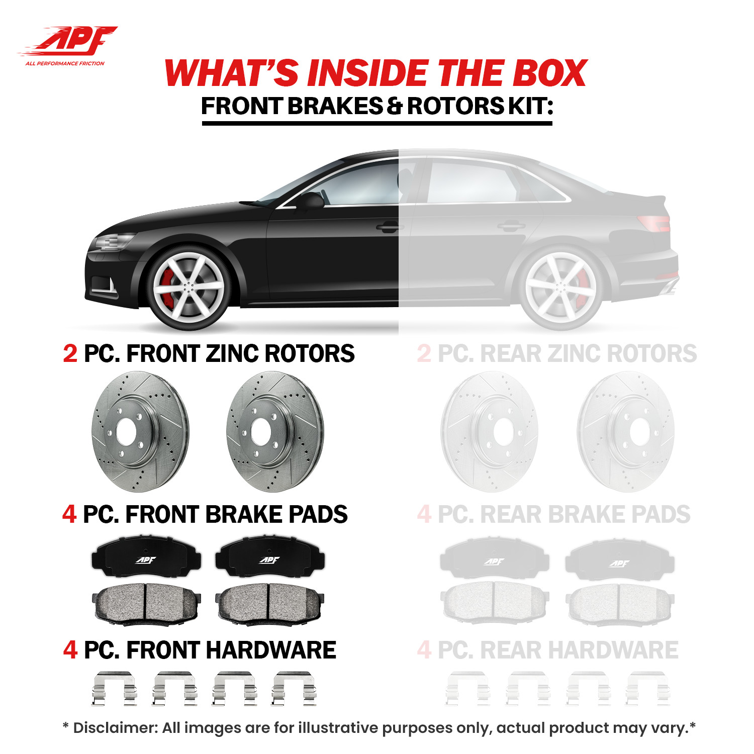 Front Zinc Drill/Slot Brake Rotors+Ceramic Pads for Buick Rainier 5.3L 2006-2007