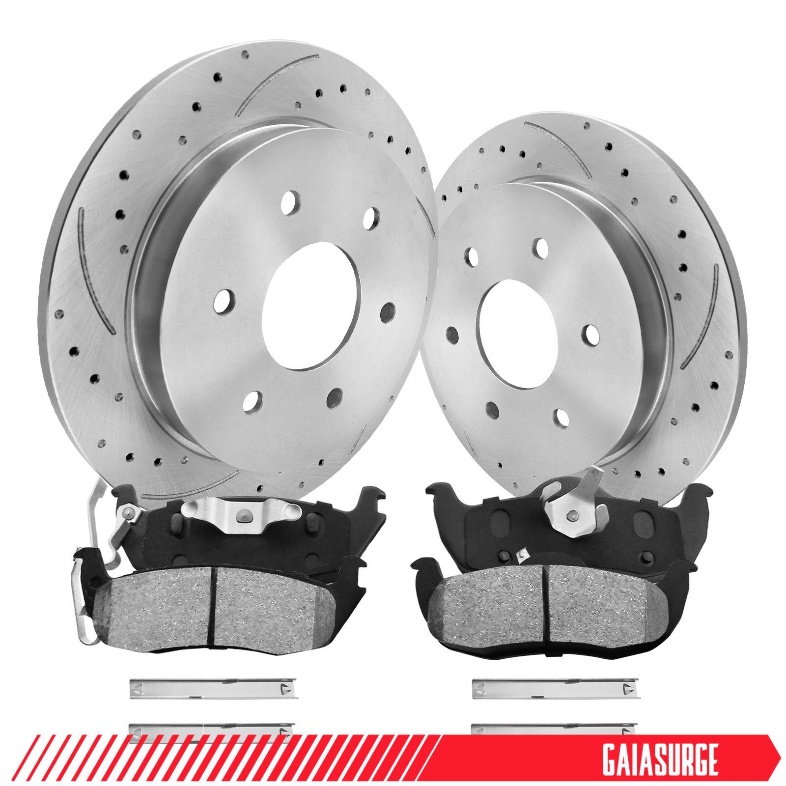 12.6in Rear Disc Rotors Ceramic Brake Pads Kit for Nissan TITAN 5.6L 2004-2015
