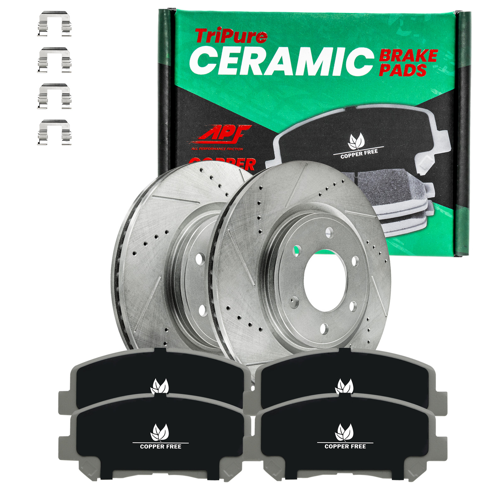 Rear Drill/Slot Rotors + Ceramic Copper Free Pads For INFINITI/Nissan 2011-2022