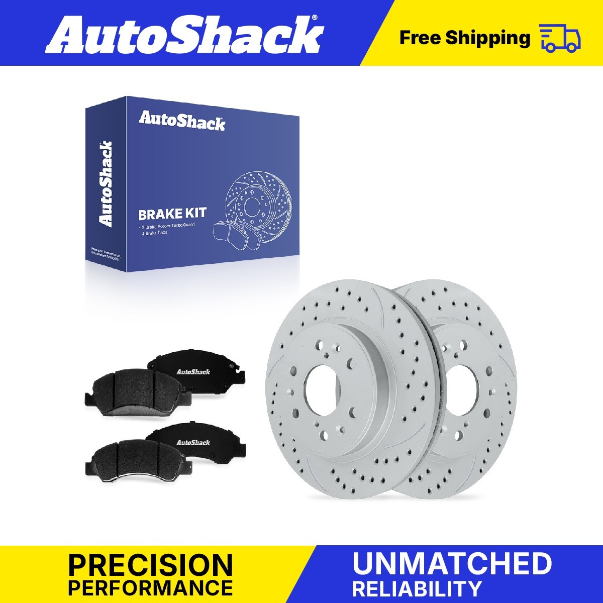 Front Drilled Slotted Brake Rotors Ceramic Pads for 2005-2018 GMC Sierra 1500