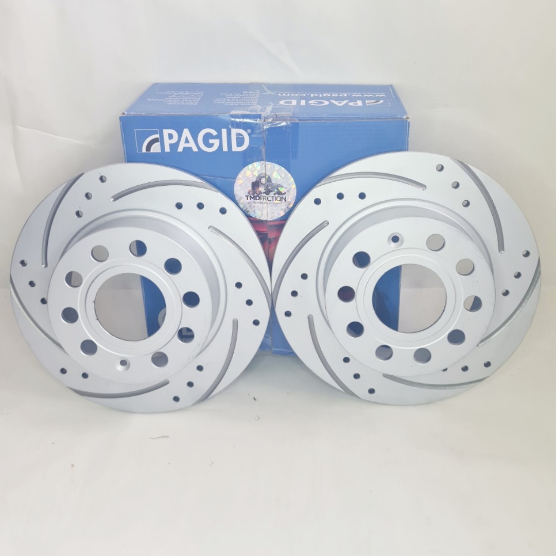 PAGID FRONT DRILLED GROOVED BRAKE DISCS FOR HYUNDAI SONATA 2.0 2.4 CVVT 2020+