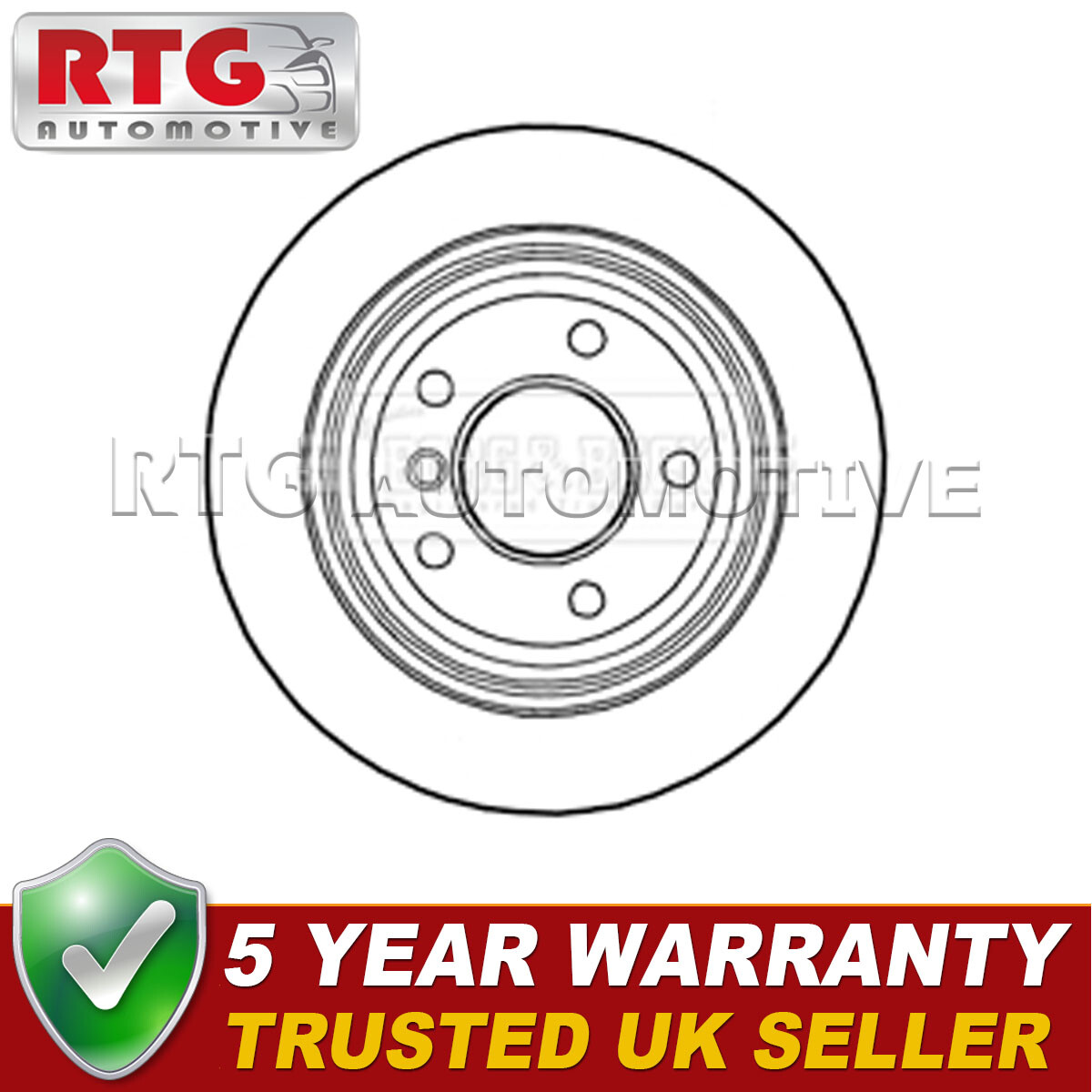 Rear 1x Brake Disc Fits BMW 1 Series 2007-2013 2.0 D 34216778049