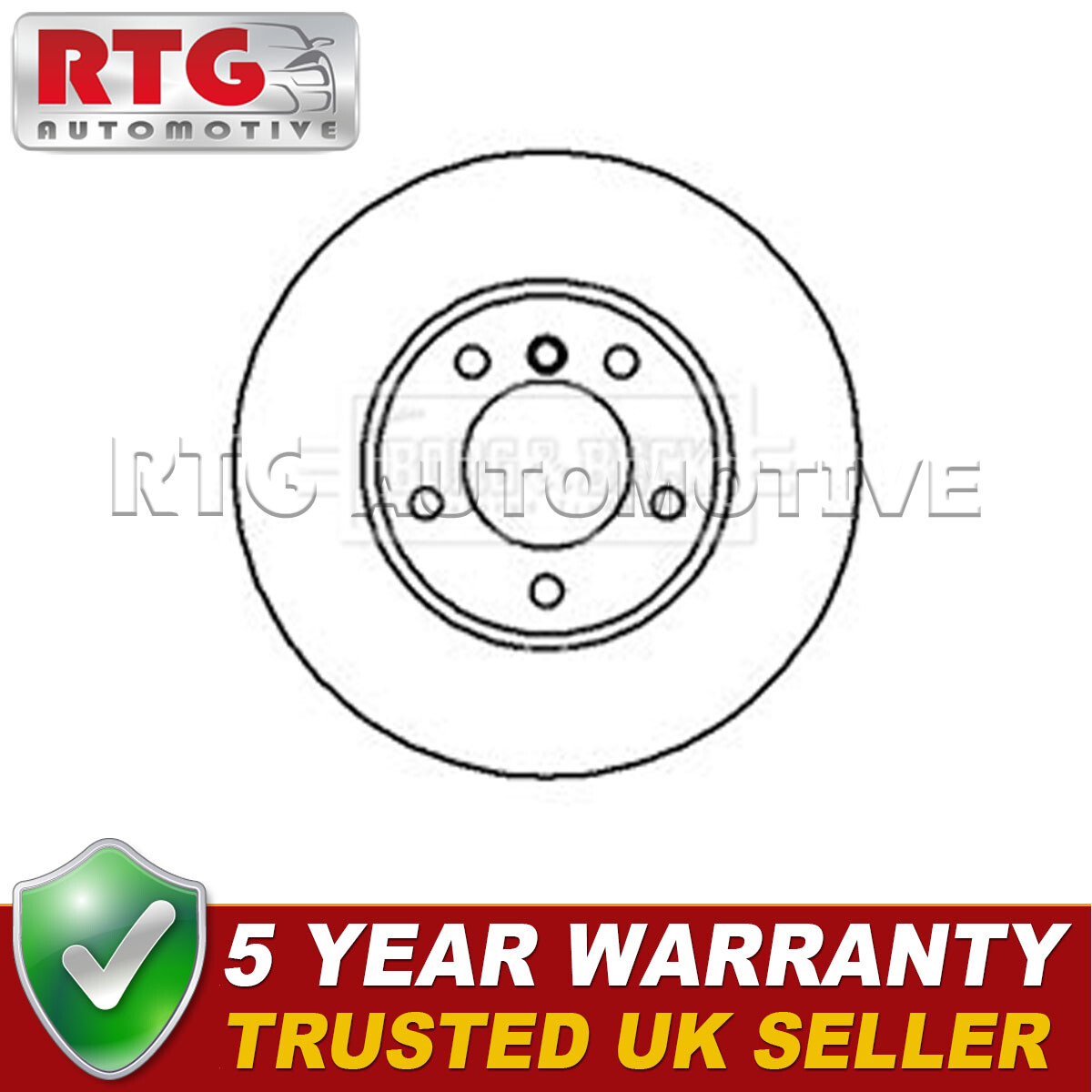 Front 1x Brake Disc Fits BMW 5 Series 1996-2004 #1 34116767061