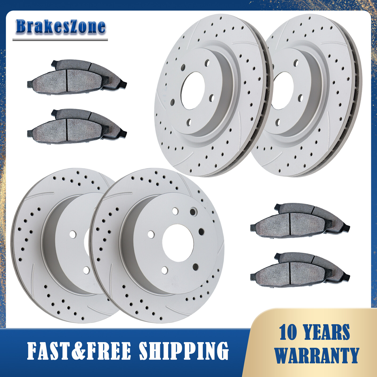 320mm Front & 308mm Rear Brake Rotors Pads fit for Nissan Maxima 2009-19 Brakes