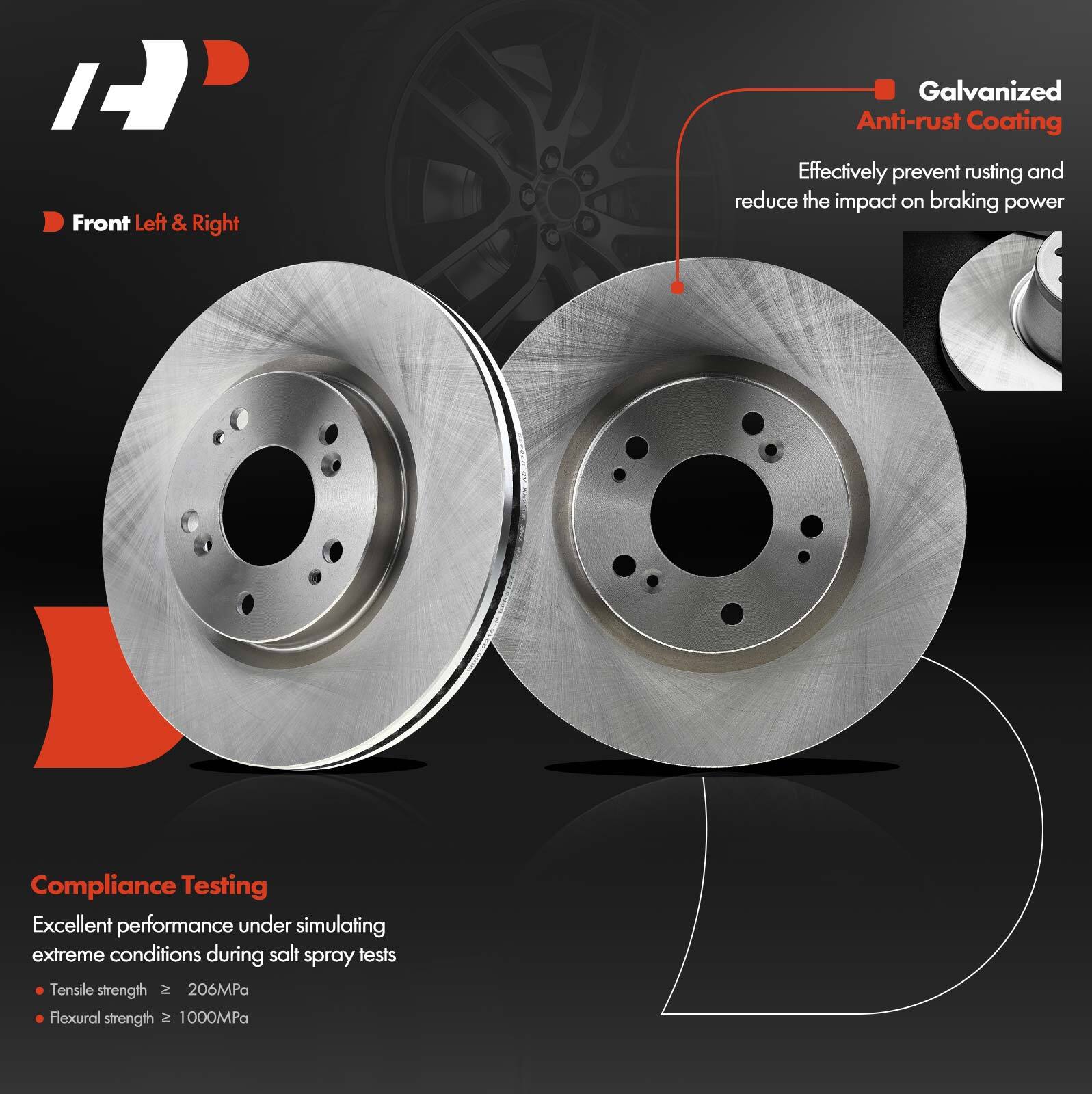 A-Premium Front Drilled Rotor & Pad+Wheel Hub Bearing for Dodge Avenger Chrysler