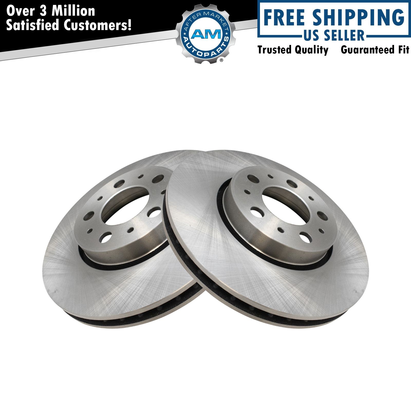 Front Brake Rotor Pair Set for Volvo S60 S80 V70 XC70 w/ 15 Inch Wheels