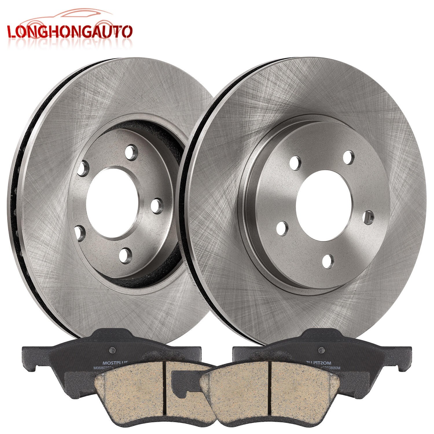 Front Disc Rotors & Brake Pads For 2005-2010 Ford Escape Mazda Tribute Mariner