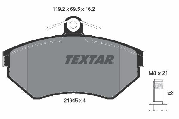 Textar Front Externally Vented Discs & Brake Pads Service Kit Fits Seat Cordoba