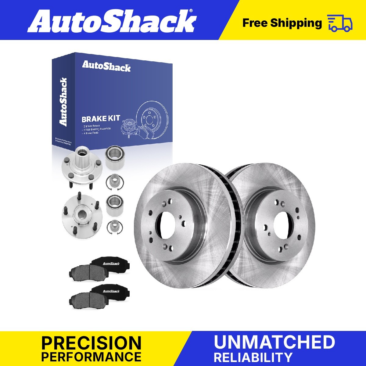Front Brake Rotors Ceramic Pads Hubs for Honda, Accord Crosstour 2010-2011