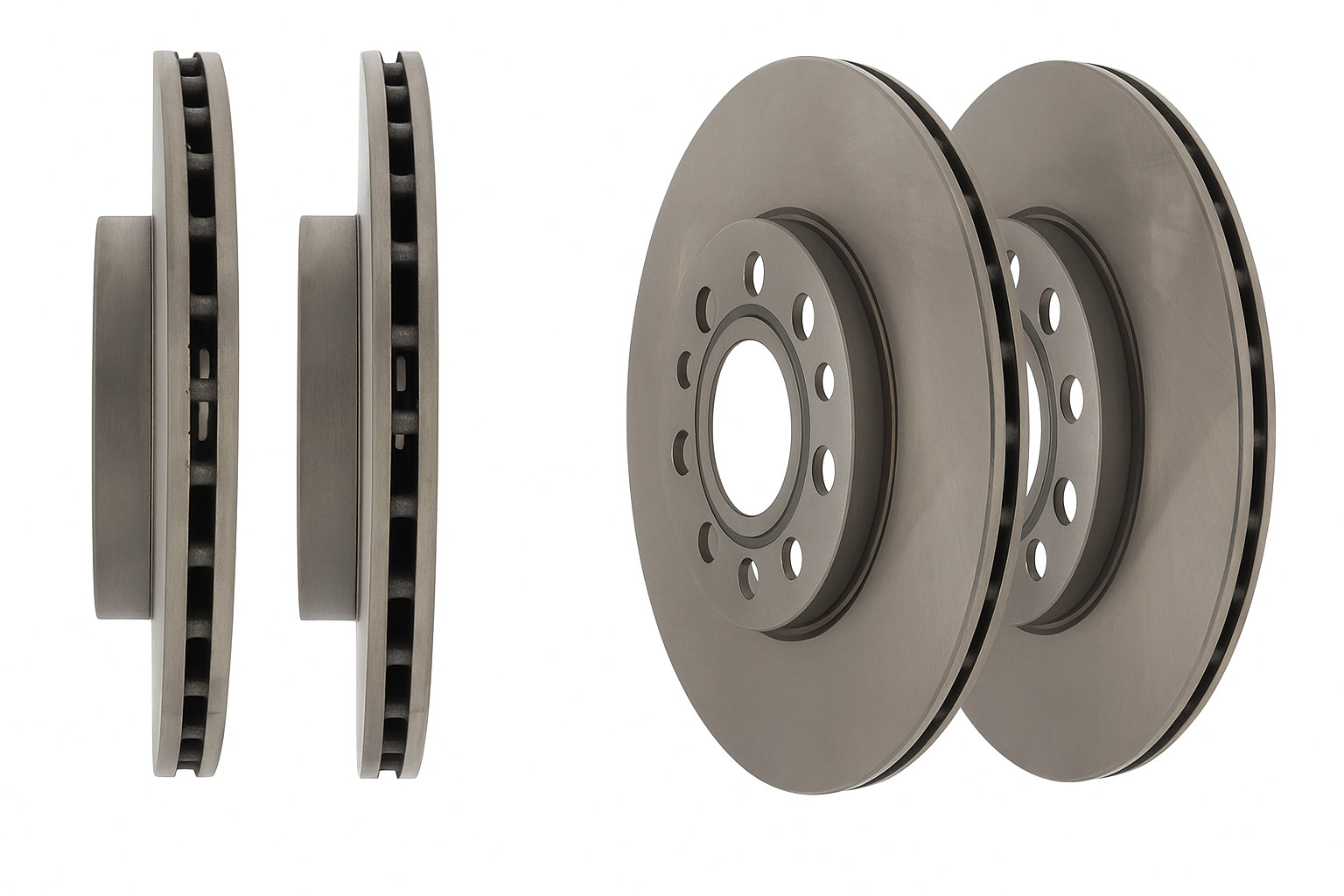 2-Pack – FVP 12033110 Painted Disc Brake Rotor – Front/Rear, Direct Fit