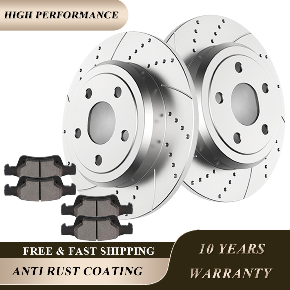 330mm REAR Disc Rotors Brake Pads Fit 2011-20 Jeep Grand Cherokee Dodge Durango