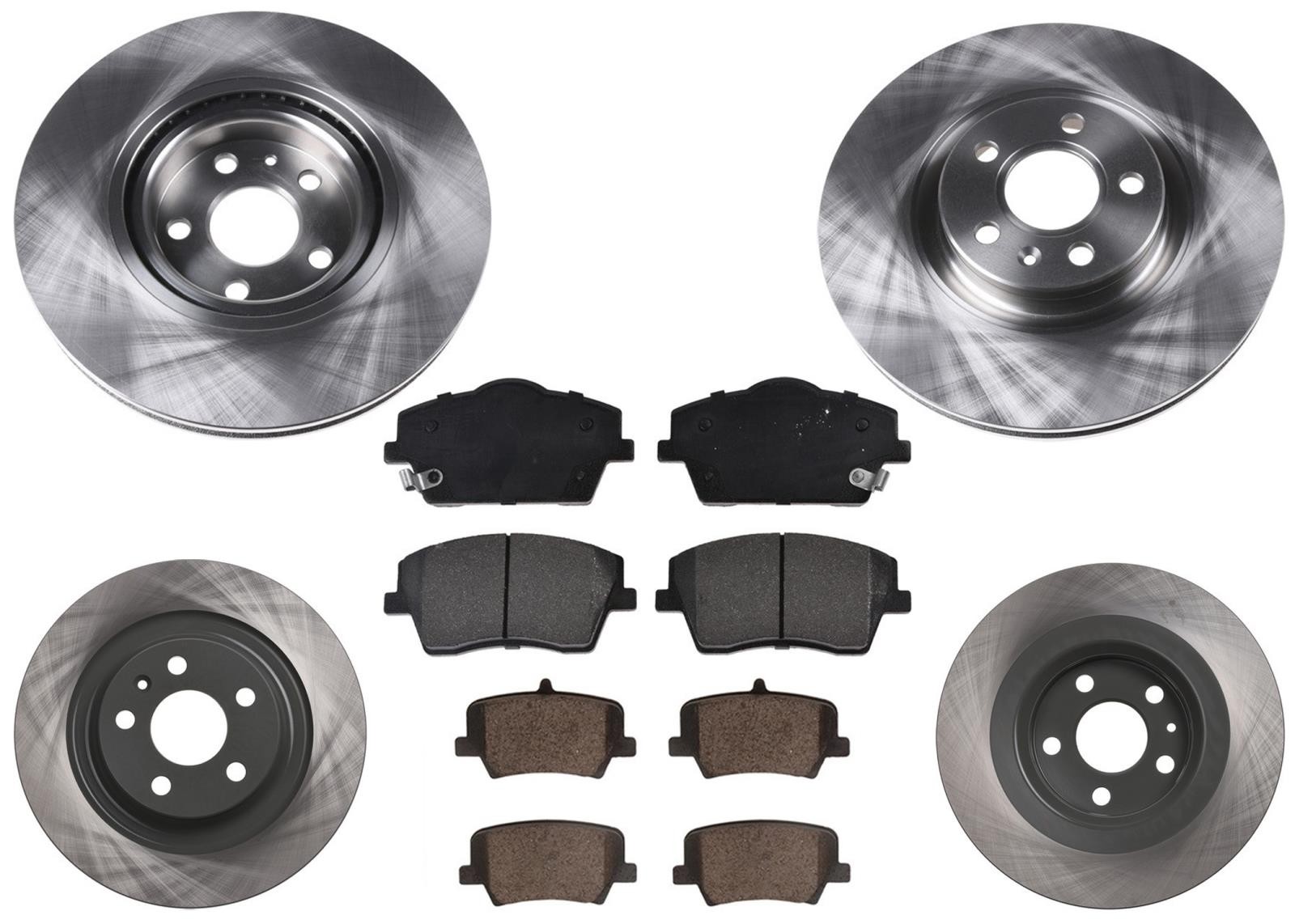 322MM Front 302MM Rear Disc Brake Rotors Pads Fits Volvo XC40 Hybrid 2019-2025