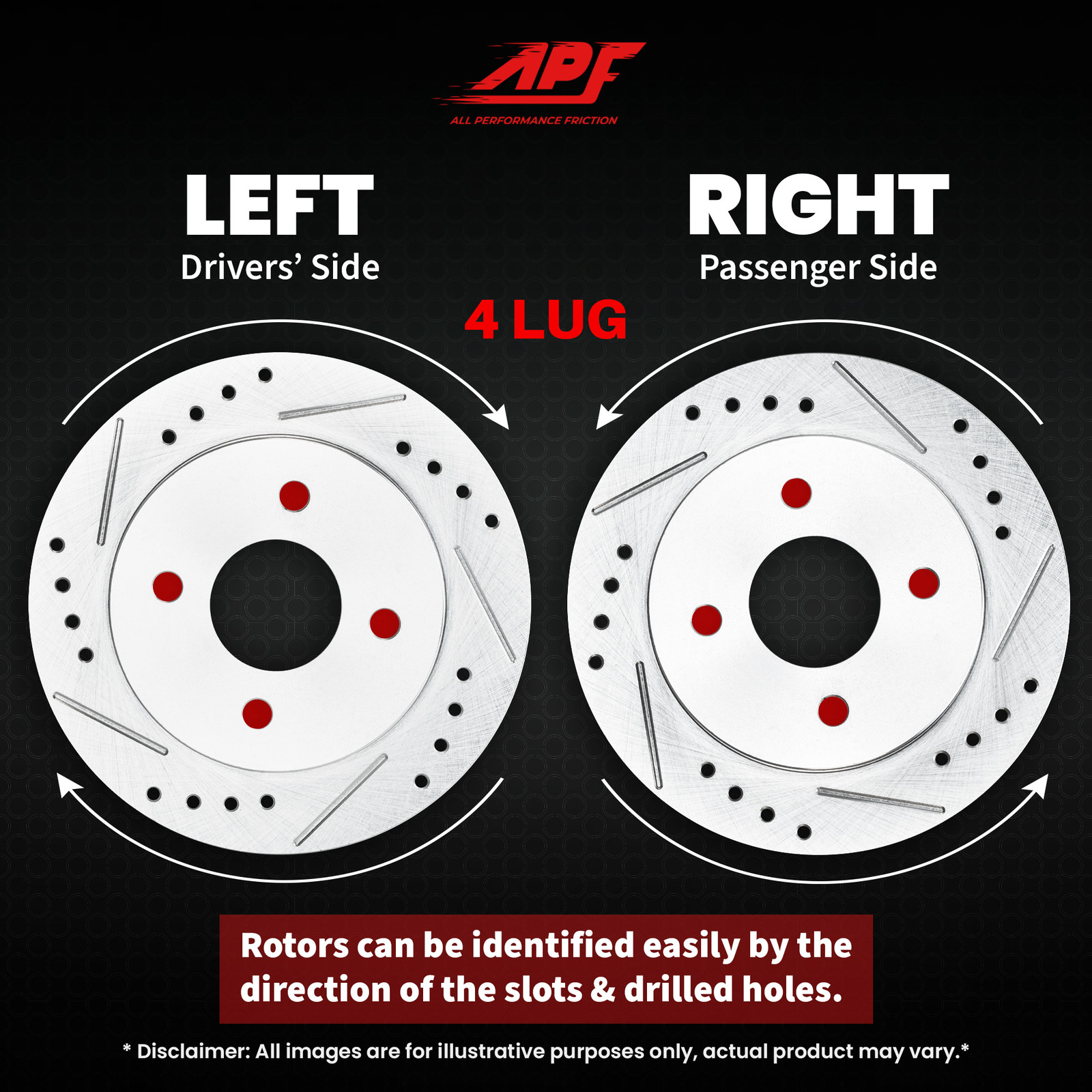For Eagle Summit 1995-1995 – Front Drilled and Slotted Rotors