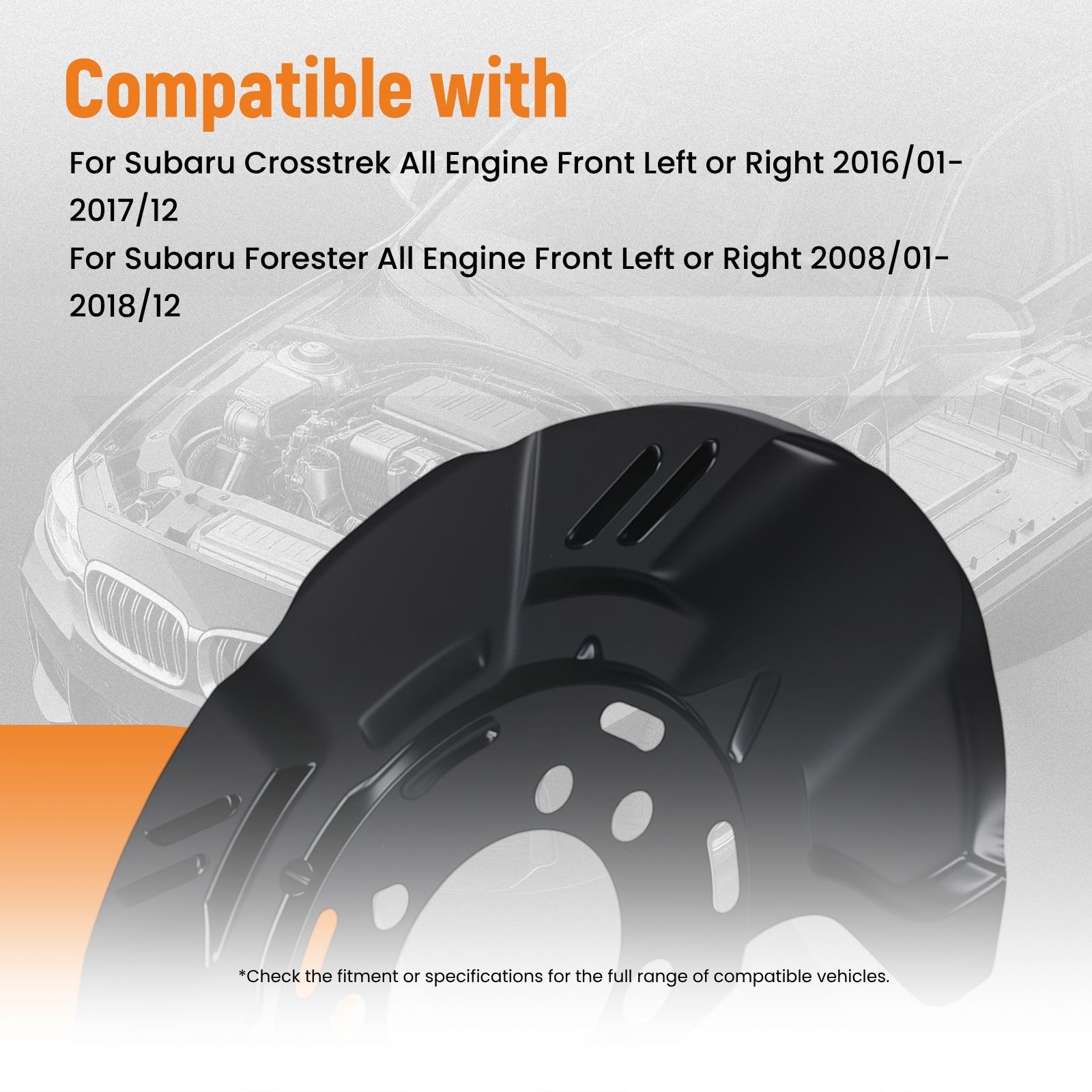 Brake Backing Plate Front Left or Right for Subaru Crosstrek Forester Impreza