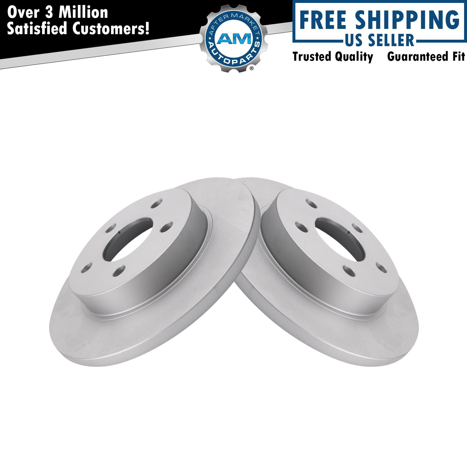 Rear Brake Rotors Set Premium G-Coated Smooth For 07-09 Aura 08 Cobalt 05-10 G6