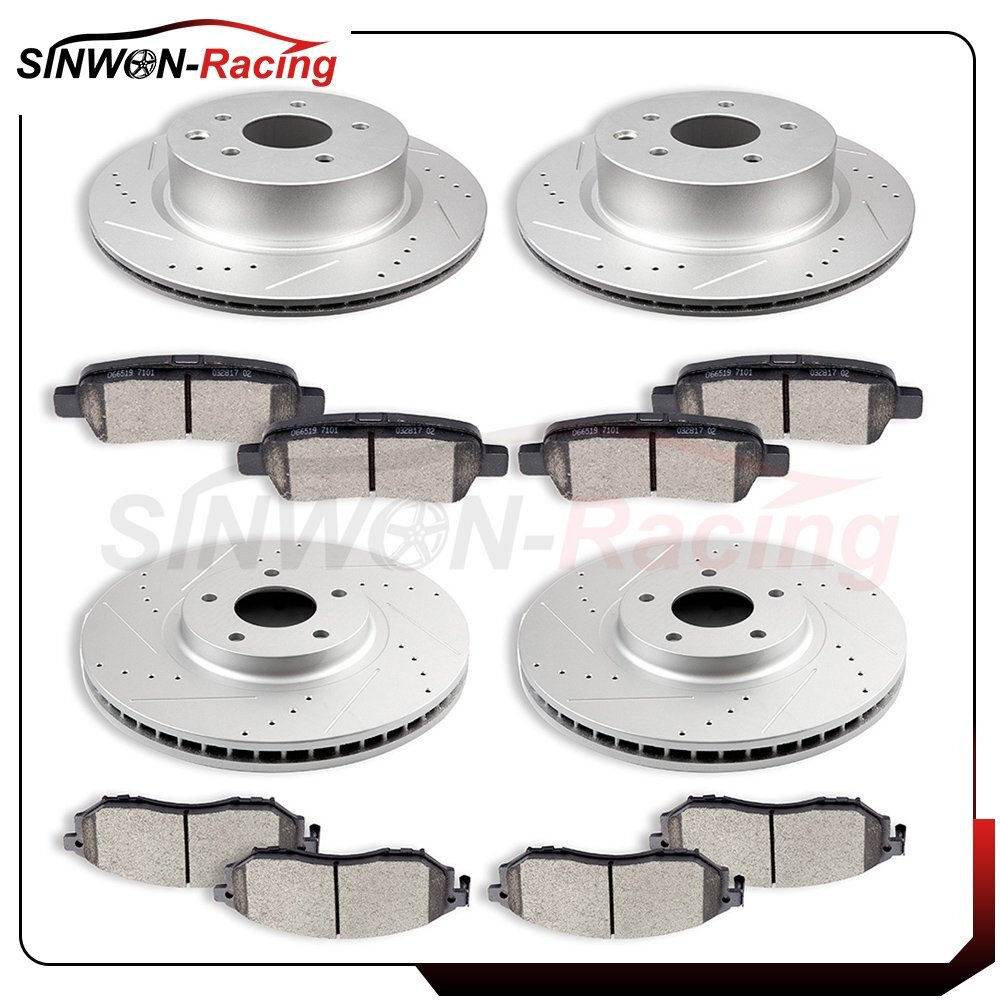 Front Rear Ceramic Brake Pads And Rotors For Infiniti G25 G35 G37 2.5L 3.5L 3.7L