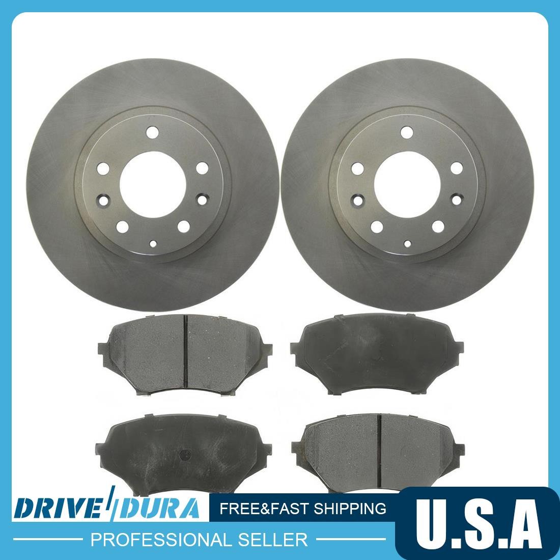 Front Disc Rotors + Ceramic Brake Pads Kit for Mazda MX-5 Mazda MX-5 Miata