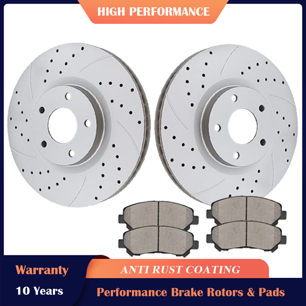 Front Brake Rotor & Ceramic Pads for 2009-2014 2016 2017 2018-2022 Nissan Maxima