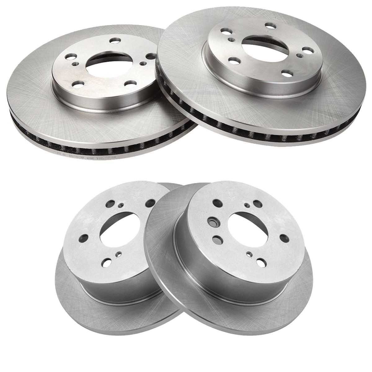 TRQ Front & Rear Brake Rotors Set For 2002-2006 Toyota Camry