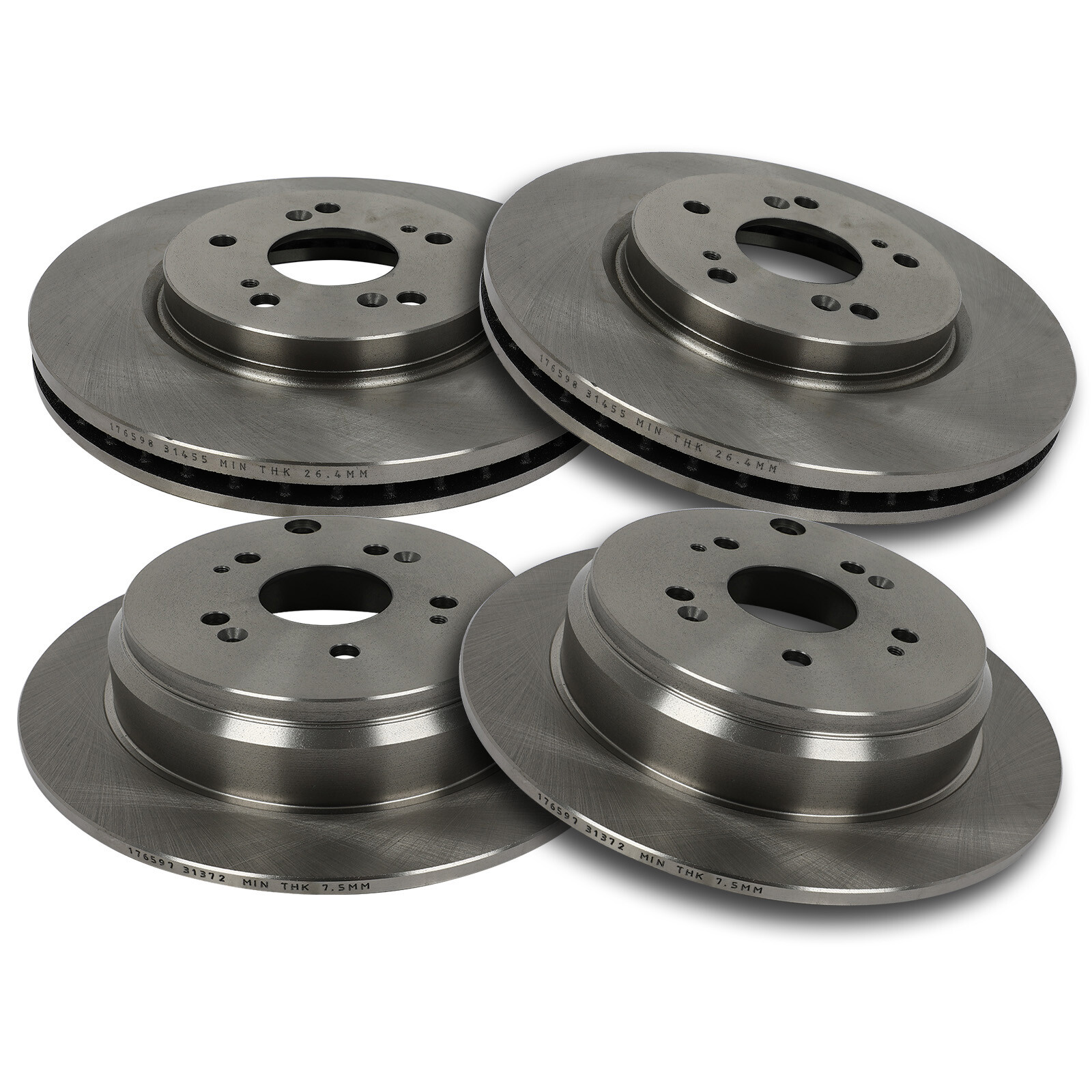Front & Rear Brake Rotors for 2012 – 2013 2014 2015 2016 Honda CR-V 4pcs Set