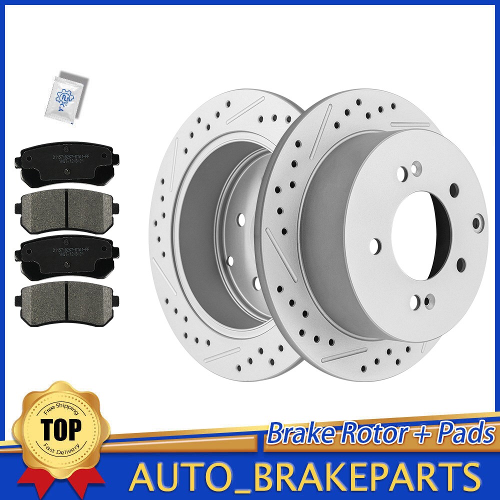 10.31 inch (262mm) Rear Disc Brake Rotors Pads for 2010 – 2013 Kia Forte Koup