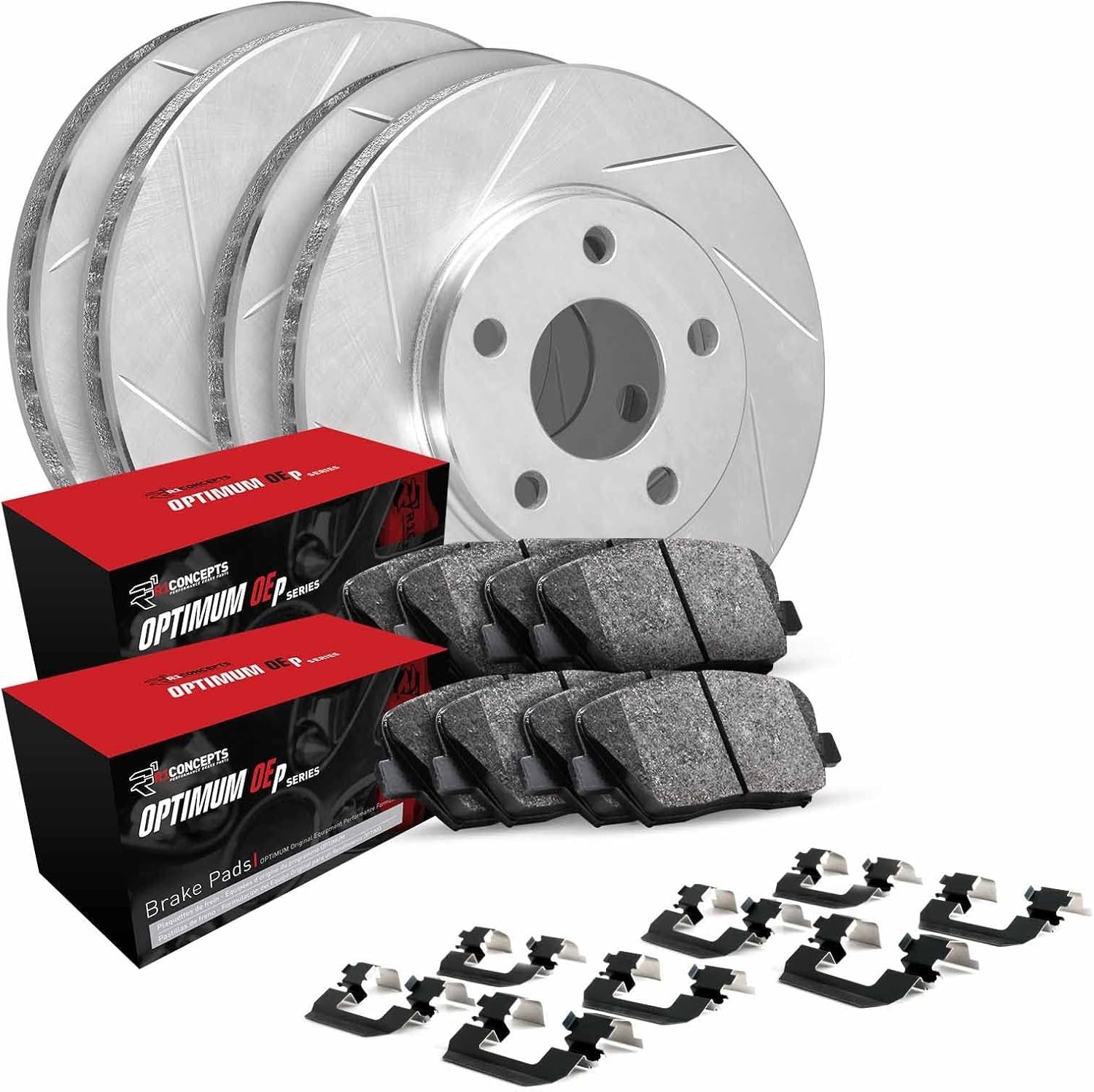 R1 Concepts WEUH2-54083 Brake Disc and Pad Kits 4-Wheel Set Ford Explorer