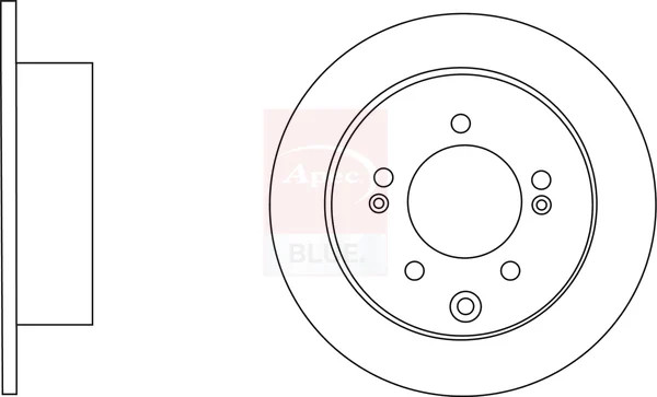 2x Brake Discs Pair Solid fits KIA SOUL AM 1.6 Rear 09 to 14 262mm Set Apec Blue