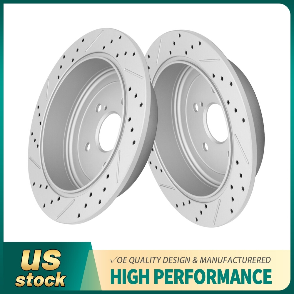309mm Rear Drilled Brake Rotors for Toyota Highlander Sienna Lexus RX350 RX450h
