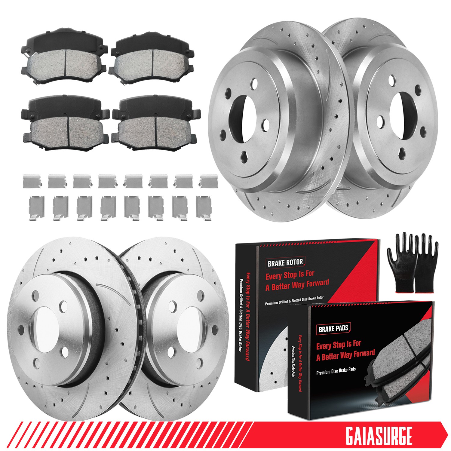 Front and Rear Disc Rotors Brake Pads for 2008-2012 Jeep Liberty Dodge Nitro