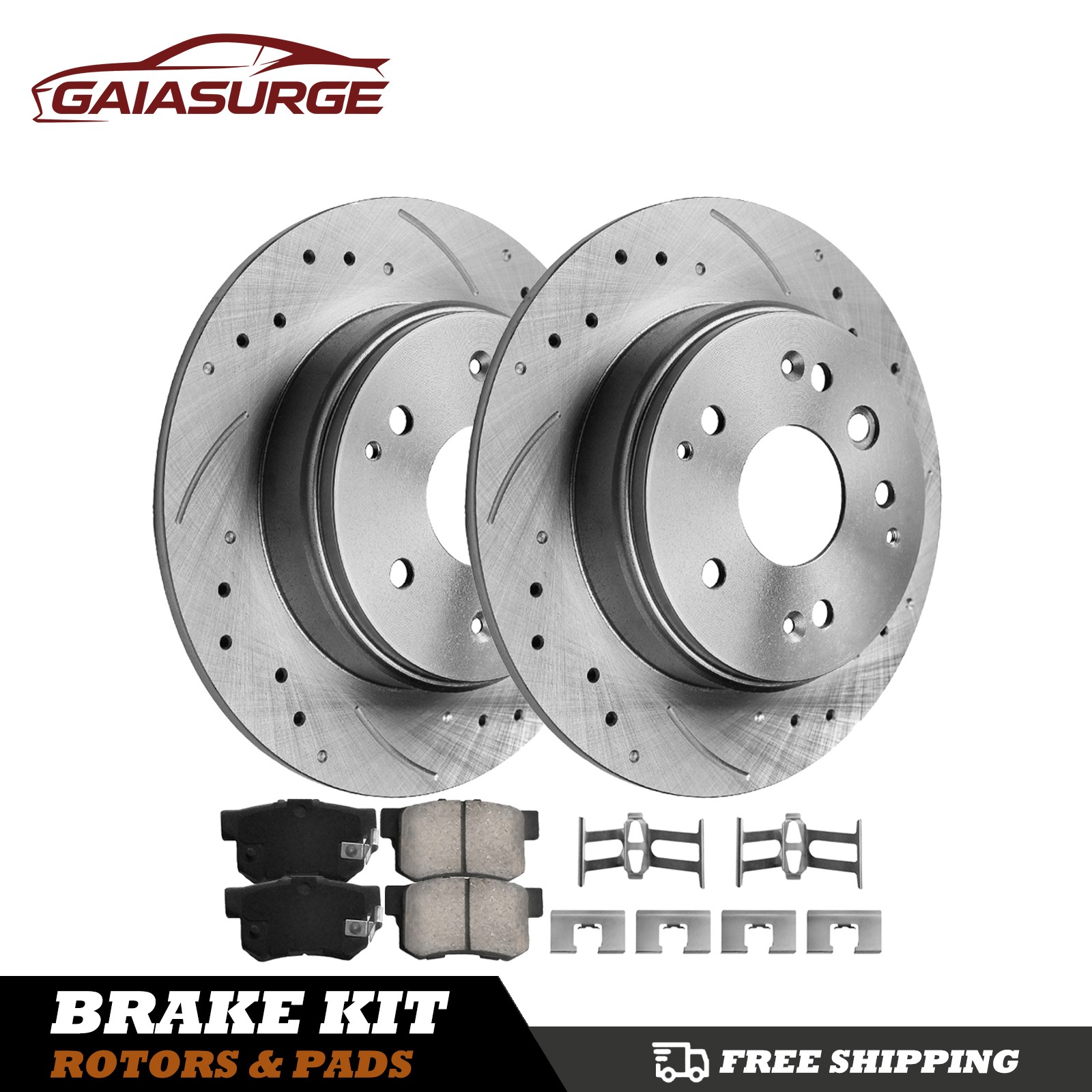 11.1in Rear Disc Rotors Ceramic Brake Pads for 2004-2008 Acura TL Type-S Base
