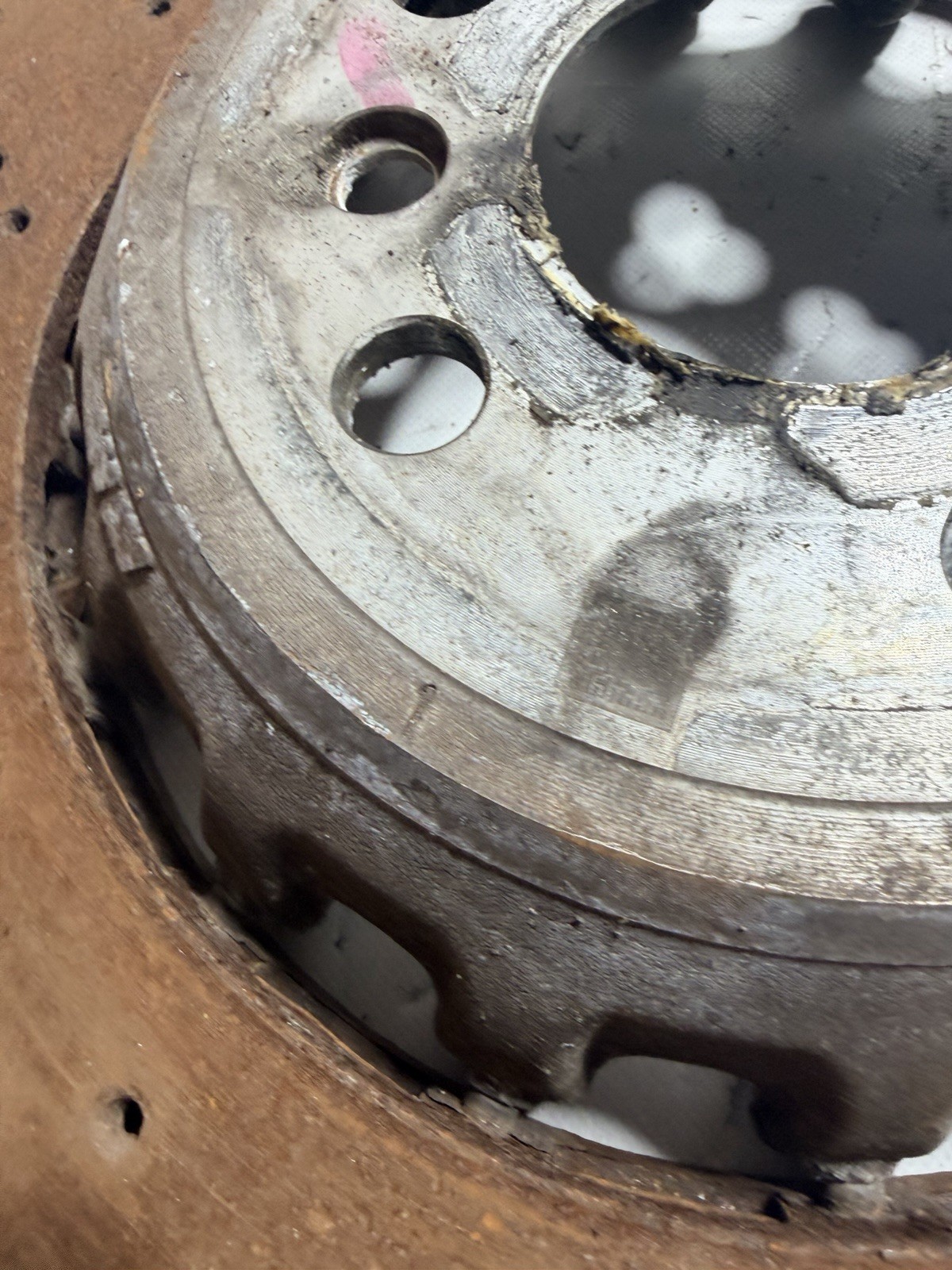 2022 BMW X6M DRIVER Left Rear Disc Brake Rotor Used Drilled OEM