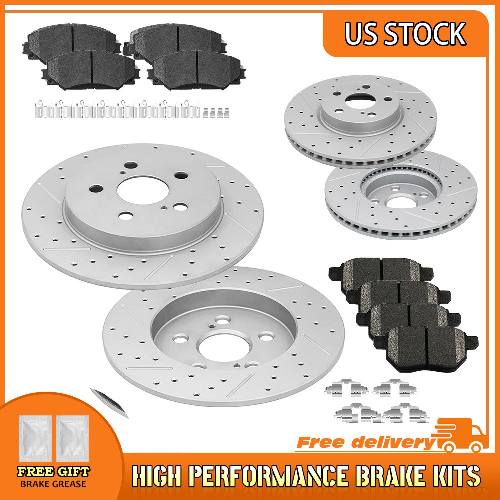 For 2009-2019 Pontiac Vibe Toyota Corolla Matrix Front Rear Brake Rotors Pads