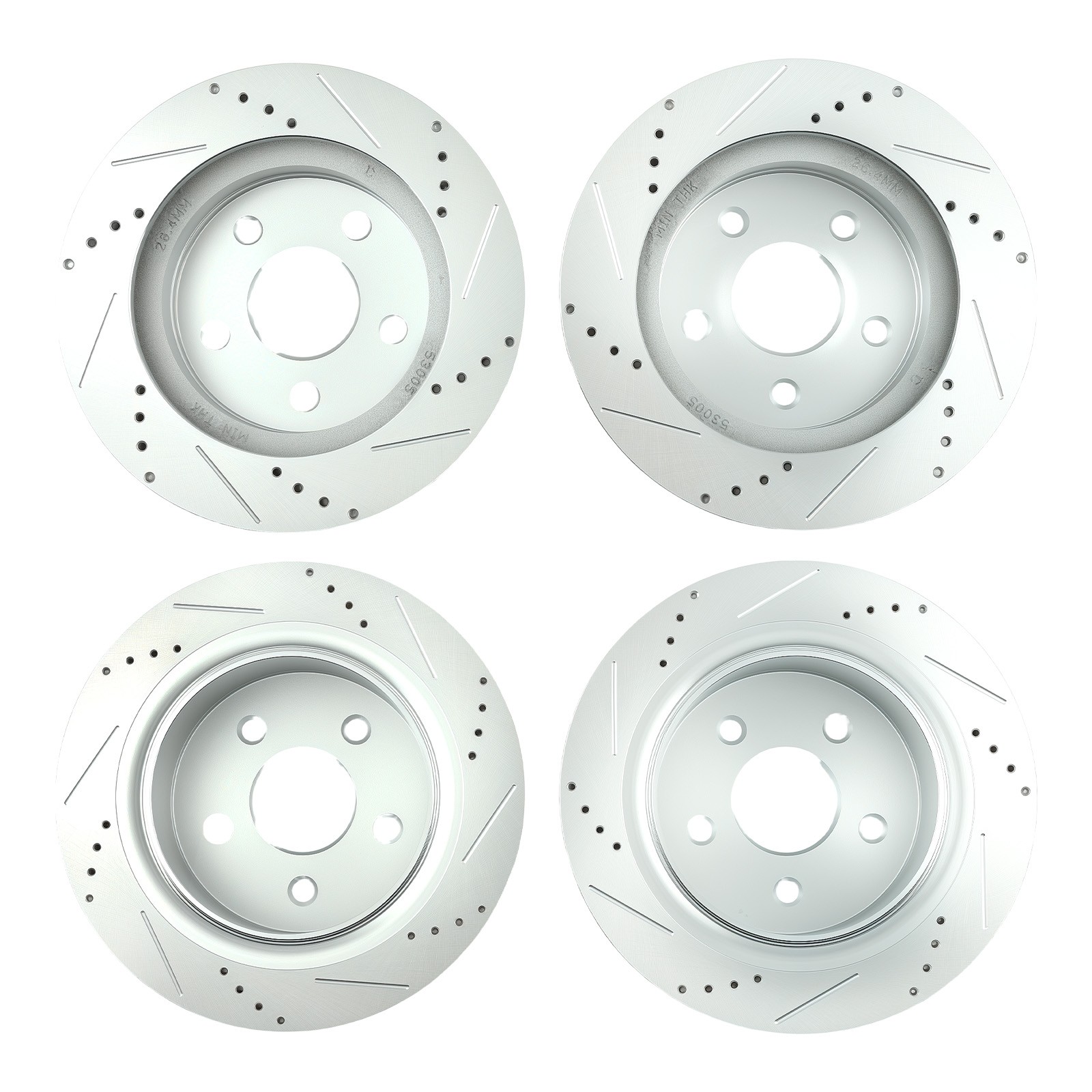 Front Rear Brake Rotors+Brake Pads for Dodge Ram Durango/Chrysler Aspen/Ram 1500
