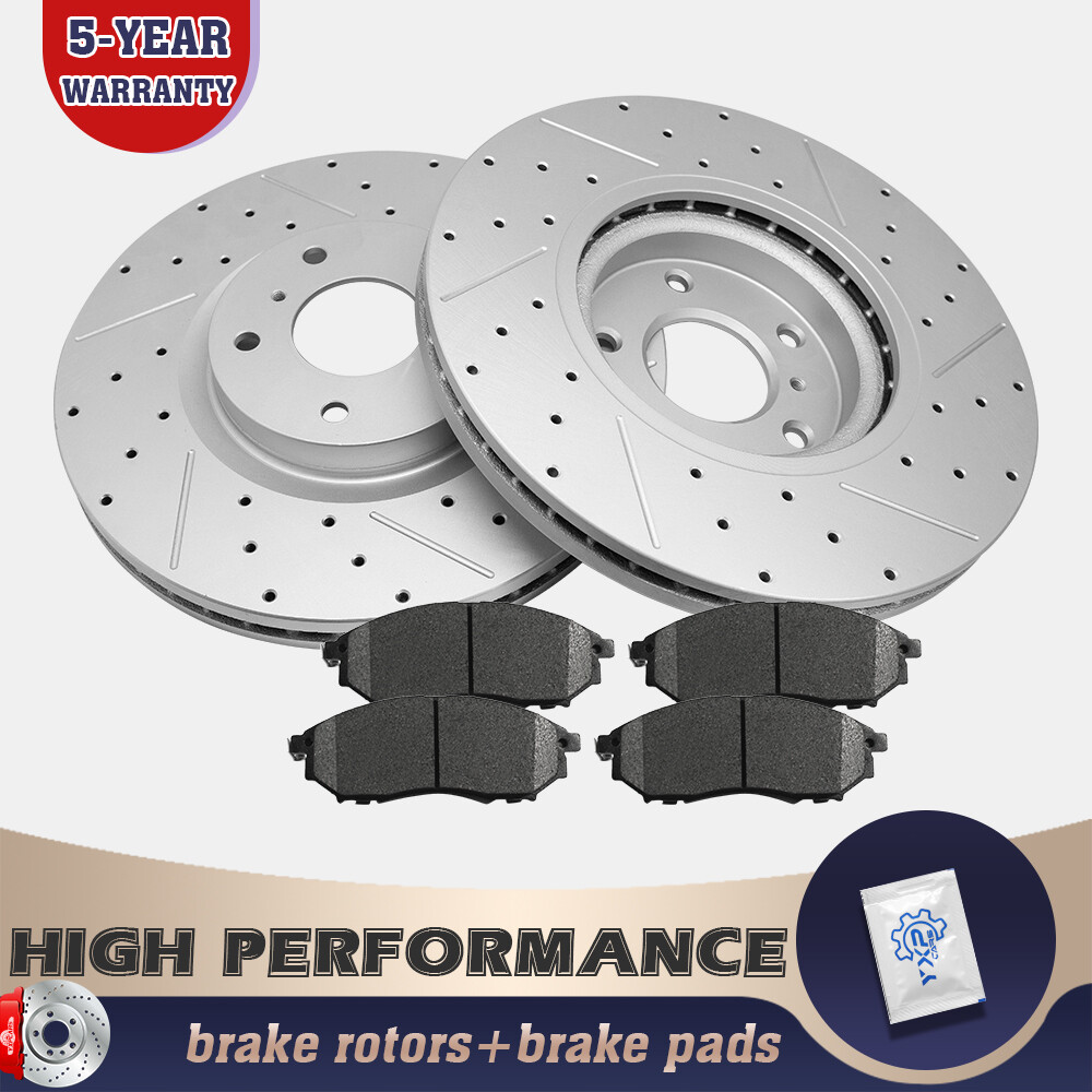 Front Brake Rotors + Ceramic Brake Pads For Nissan 350Z 370Z Infiniti EX35 QX50