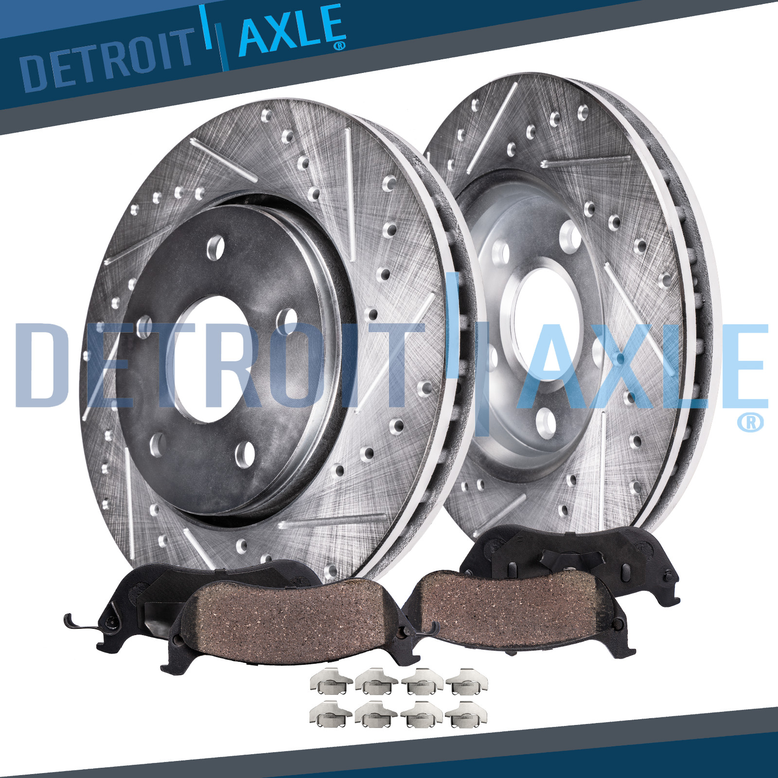 Front Drilled Brake Rotors + Brake Pads for 2006 2007 2008-2011 Honda Ridgeline